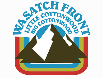 Wasatch Front Patch adobeillustator illustration illustrations illustrator illustrators merch mountain mountains snowboarding