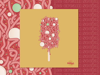 Ice Cream Social 2: Straw Berry Pop adobe illustrator design illustration vector