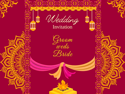 Wedding Invitation Card design graphic design illustration