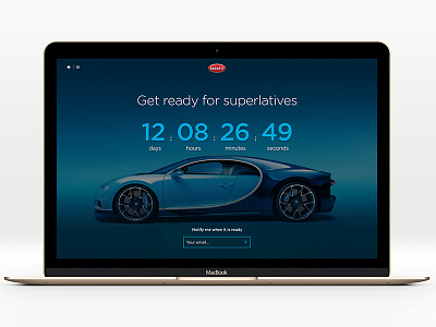 Daily UI #014 - Countdown Timer blue bugatti cars countdown daily ui macbook timer web