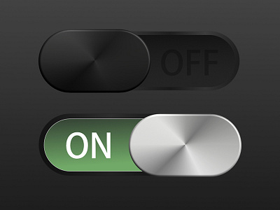 Daily UI #014 - On/Off Switch daily ui dark metallic onoff switch