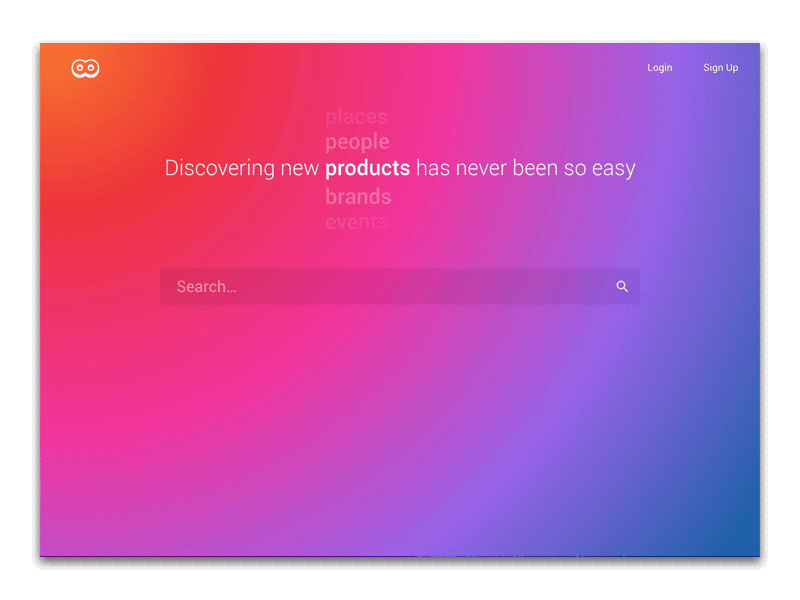 Daily UI #022 - Search 022 animation commence daily ui gif gradient products search