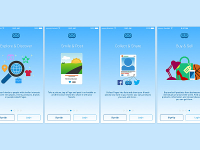 Daily UI #023 - Onboarding 023 blue daily ui ecommerce ios onboarding social welcome