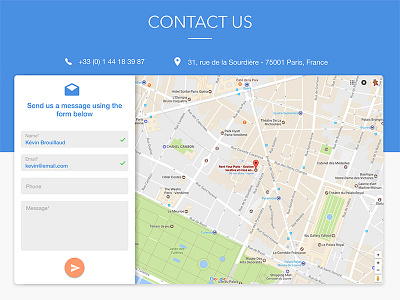 Daily UI #028 - Contact Us