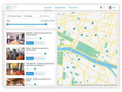 Daily UI #029 - Map 028 blue booking daily ui ecommerce map material rental