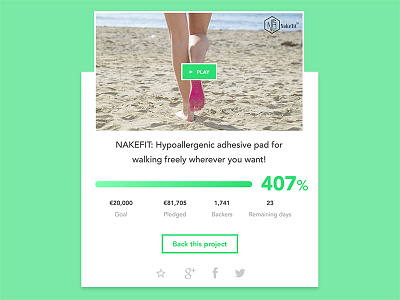 Daily UI #032 - Crowdfunding Campaign