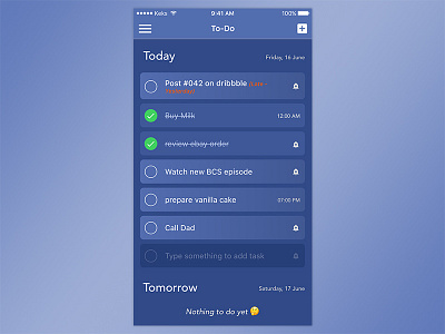 Daily UI #042 - ToDo List 042 blue daily ui event gradient ios list task todo