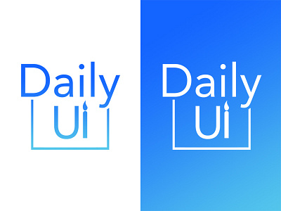 Daily UI #052 - Daily UI Logo 052 blue daily ui gradient logo ui white