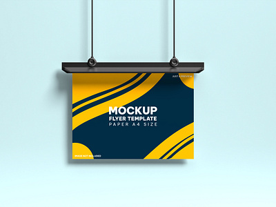 3D modelling Poster or flyer template mockup