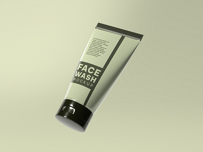 3D Modelling to Face Wash Cream Mockup