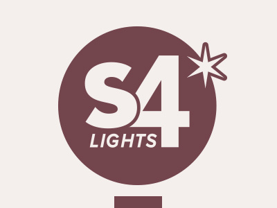 S4 Lights Logo branding design flat logo logo design