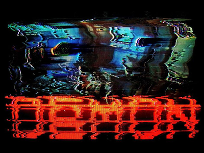 DAEMON - Glitched analog cyberpunk daemon design digital game glitch logo pixel scanline tachyons vhs