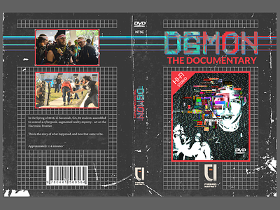 DAEMON Documentary Cover analog cyberpunk daemon design digital dvd game glitch package pixel scanline vhs