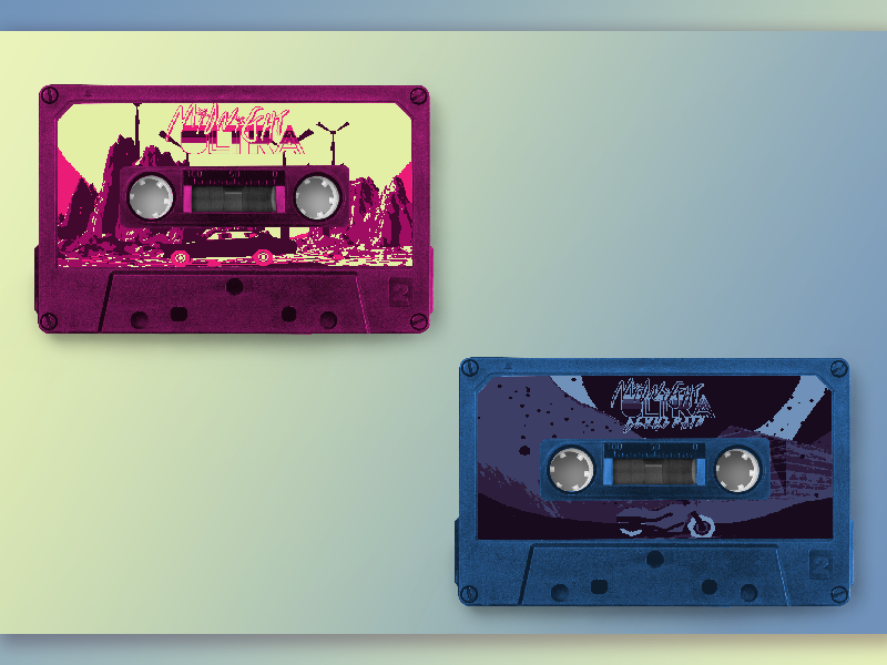 Midnight Ultra Soundtrack - Cassette Labels pixel game soundtrack labels cassettes