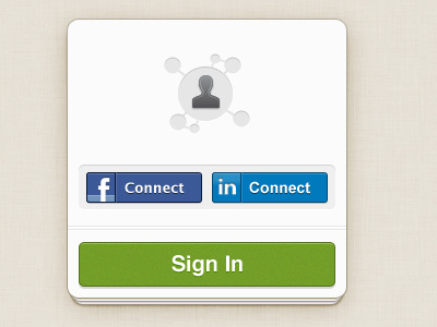 Sample Connect Sign-In buttons connect facebook linked in stack