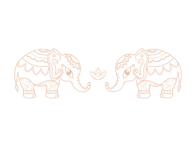 Indian elephants from Jaipur branding elephant graphic design illustration india jaipur symmetry tattoo