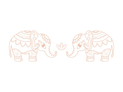 Indian elephants from Jaipur branding elephant graphic design illustration india jaipur symmetry tattoo