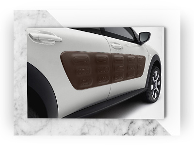 Back cover of Look Book C4 Cactus Citroën Car brochure car cover design detail graphic look book marble page print