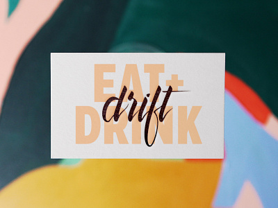 Drift logo branding hand lettering identity design lettering logo restaurant branding