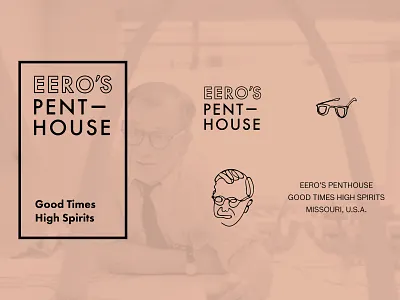 Eero's Penthouse bar branding branding identity design illustration logo logo design restaurant branding