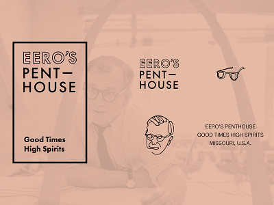 Eero's Penthouse bar branding branding identity design illustration logo logo design restaurant branding