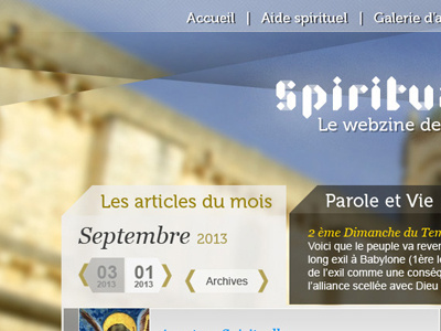 Webzine site design interface spirituality web web design webzine