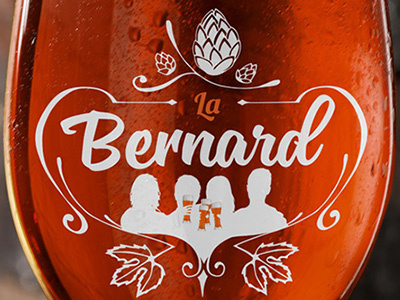 Beer La Bernard beer hops label logo