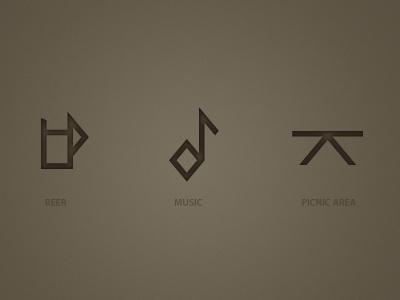 Ancient Runes inspired pictograms beer celtic laurent fortin music picnic pictogram runes