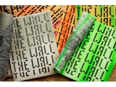 The Wall diy graffiti print spray paint type design typography