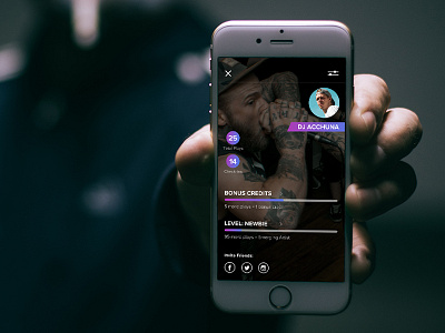 Music app profile page