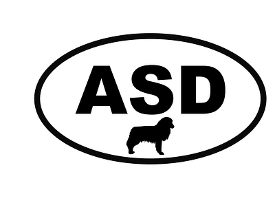 Australian Shepherd Dog 3 Letter Sticker aussie australian sheperd design graphic design illustration logo sticker