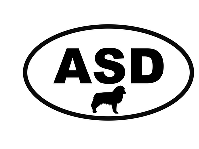 Australian Shepherd Dog 3 Letter Sticker