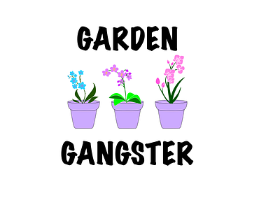 Garden Gangster branding design gardening graphic design houseplant logo plants sticker vector