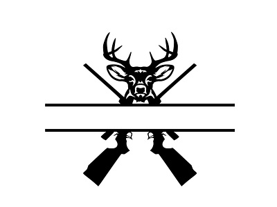 Custom Split Deer Hunting Graphic branding design graphic design illustration logo sticker vector
