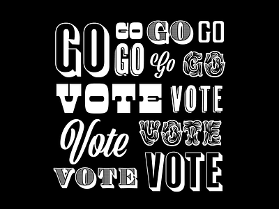 Go Vote beavoter design go vote redo redone typography vote voter votes
