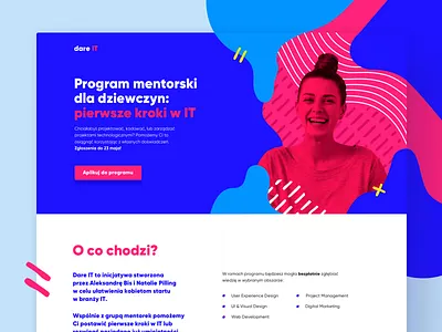 dare IT | woman-to-woman mentorship program dare it desktop landing page lp mentorship program