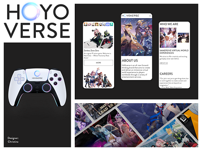 HoYoverse animation anime branding concept design game gaming genshin impact honkai hoyoverse mihoyo minimal product design redesign typography ui ux web website