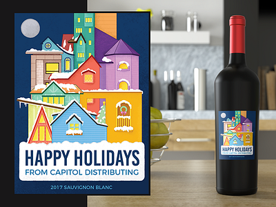 Holiday Wine Label