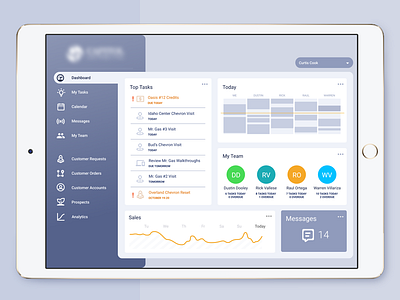 Sales CRM Dashboard UI