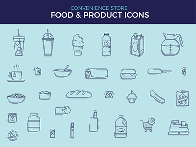 Food & Product Outline Icons