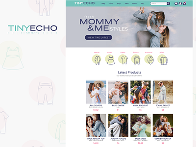 Pattern Shop Webdesign clothing ecommerce icon kids pattern shop web web design webdesign