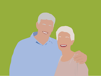 old_couple_vector_potrait