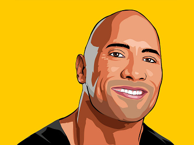 The Rock_vector_portrait adobe illustrator adobe photoshop art artwork branding design graphic design illustration vector vector art vector illustration vexel art