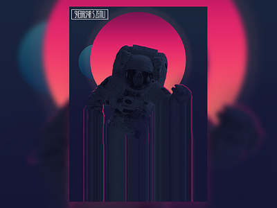 Astronaut poster astronaut gradient poster space spaceman