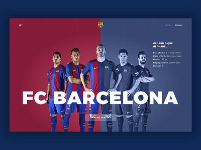 F.C. Barcelona UI Redesign barcelona barcelonafc football redesign ui website