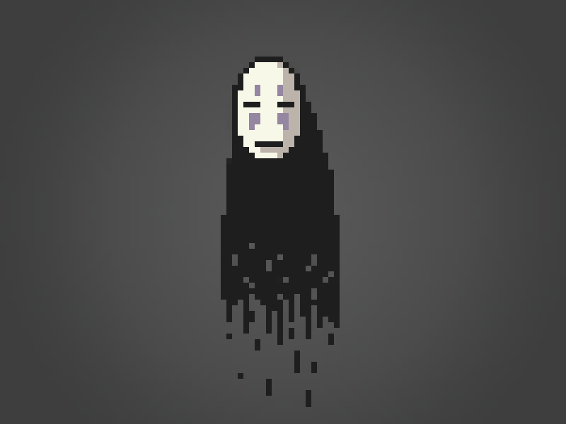 No-Face Pixel Art GIF animation faceless gif no face pixel art