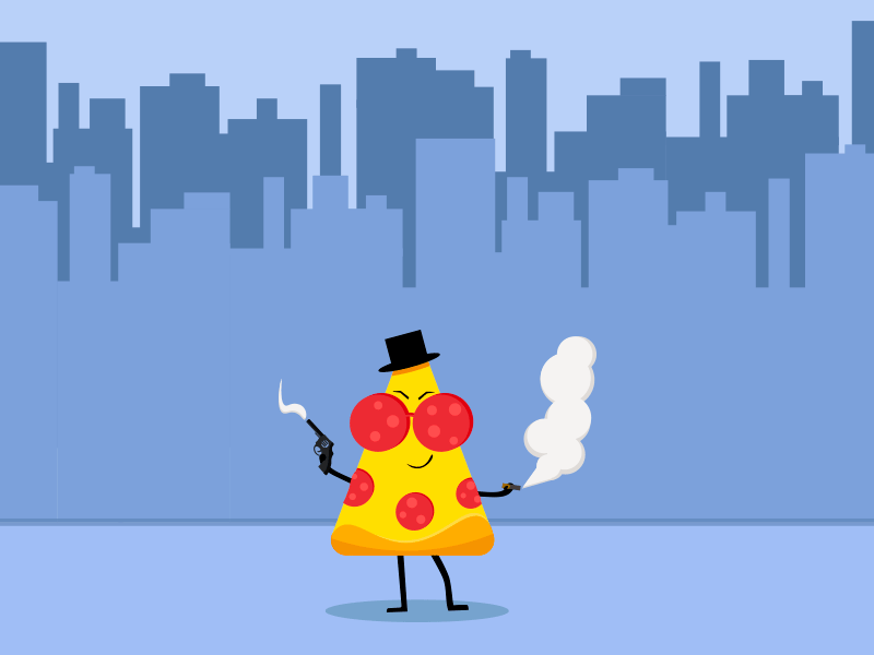 Pizza Gangster animation city gangster illustration pizza
