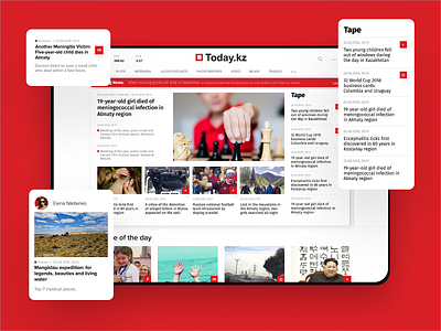 Today.kz - Redesign design interface news ui ux website
