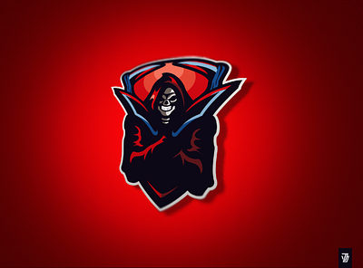 reaper character design esports graphic illustration illustrator logo mascot reaper skull vector