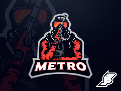 Metro art game gun illustrator man metro vector